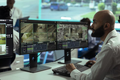 Man using laptop