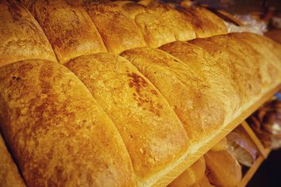 High angle view of bread