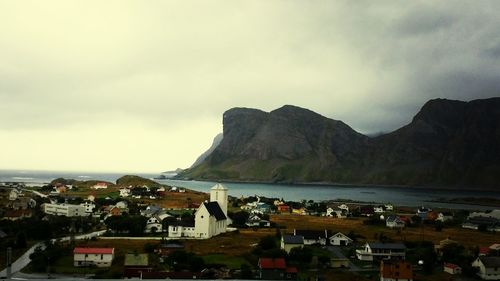 High angle shot of townscape