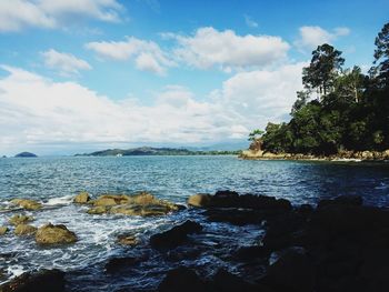 Scenic view of sea against sky