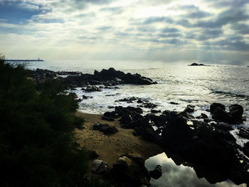 Scenic view of sea against sky