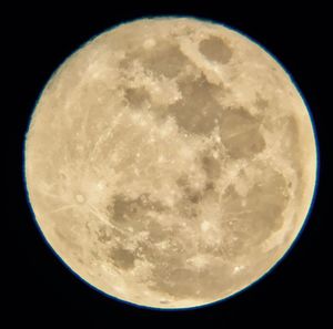 Close-up of moon against sky at night