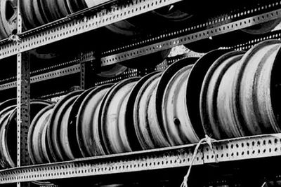 Full frame shot of metallic objects