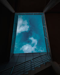 Low angle view of skylight against sky
