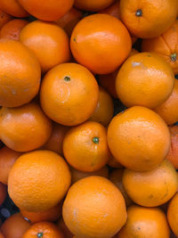 Full frame shot of oranges at market stall