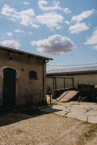 Abandoned building against sky