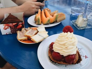 Close-up of served food