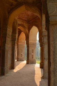 Archway of historical building