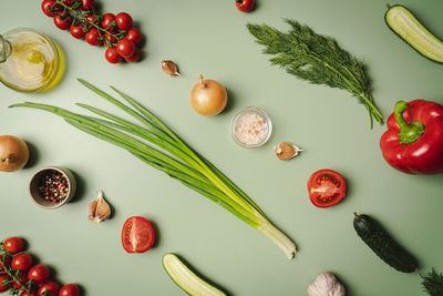 Directly above shot of ingredients on table