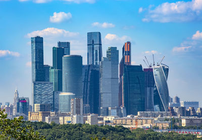 Skyscrapers of the moscow city international business center