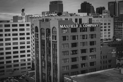 Low angle view of buildings against sky