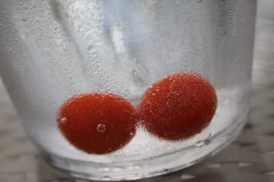 Close-up of drink in water