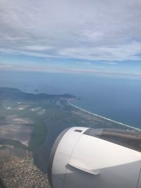 Aerial view of sea against sky