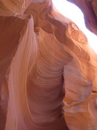 Low angle view of rock formation