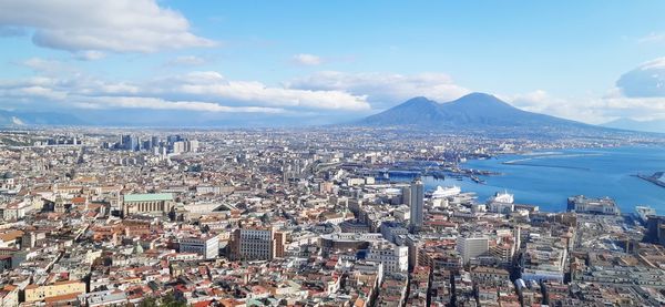 Aerial view of buildings in city