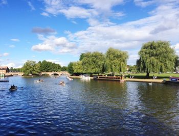 Scenic view of river against sky