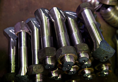 Close-up of machine part
