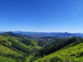 Scenic view of landscape against clear sky