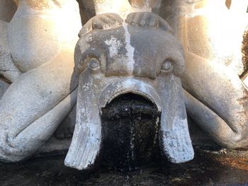 Close-up of horse statue