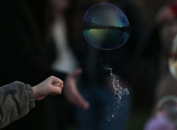 Close-up of bubbles