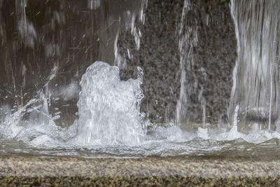 Water splashing in sea