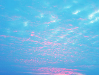 Low angle view of pink sky