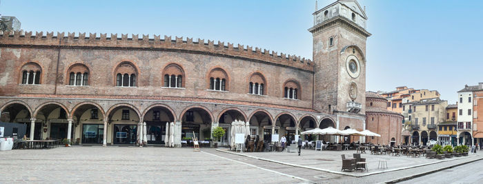 Low angle view of historic building