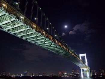 Low angle view of bridge at night