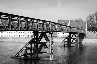 View of bridge over sea against sky