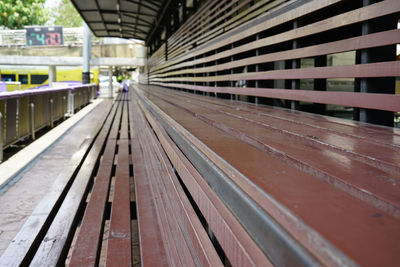 Railroad station platform