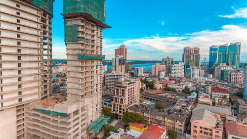 Aerial view of the haven of peace, city of dar es salaam