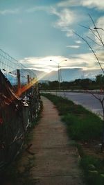 View of road at sunrise