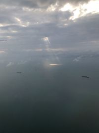 Aerial view of sea against sky