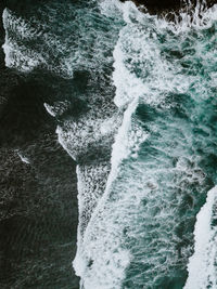 Aerial view of sea waves