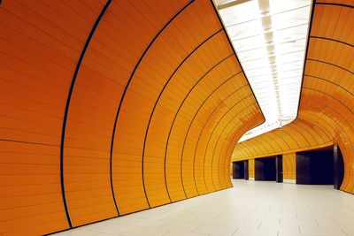 Illuminated subway tunnel