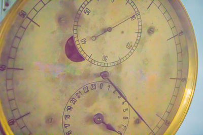 Close-up of old clock