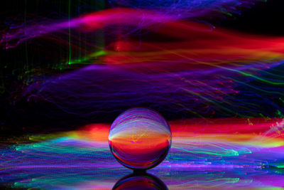 Digital composite image of illuminated lights