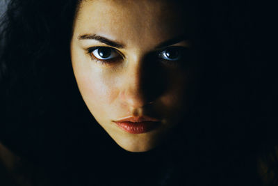 Close-up portrait of young woman