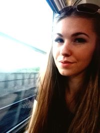 Close-up portrait of young woman