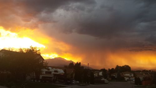 Dramatic sky at sunset