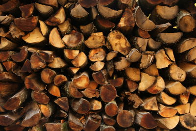 Full frame shot of logs