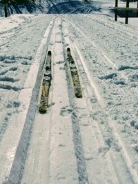 Aerial view of snow