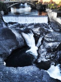 River flowing through rocks