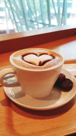 Close-up of coffee on table