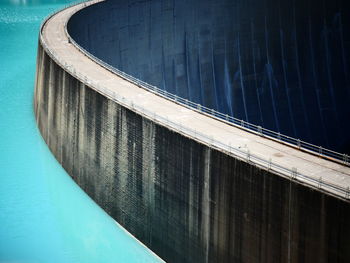 High angle view of dam