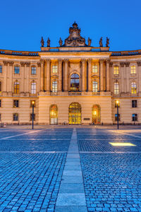 Old historic building at the unter den linden boulevard in berlin at night