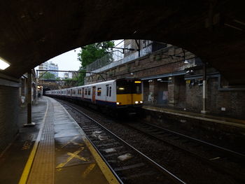 Train at railroad station