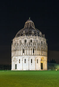 View of historical building at night