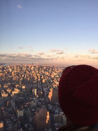 Cityscape against sky during sunset