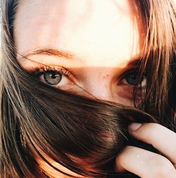 Close-up portrait of woman